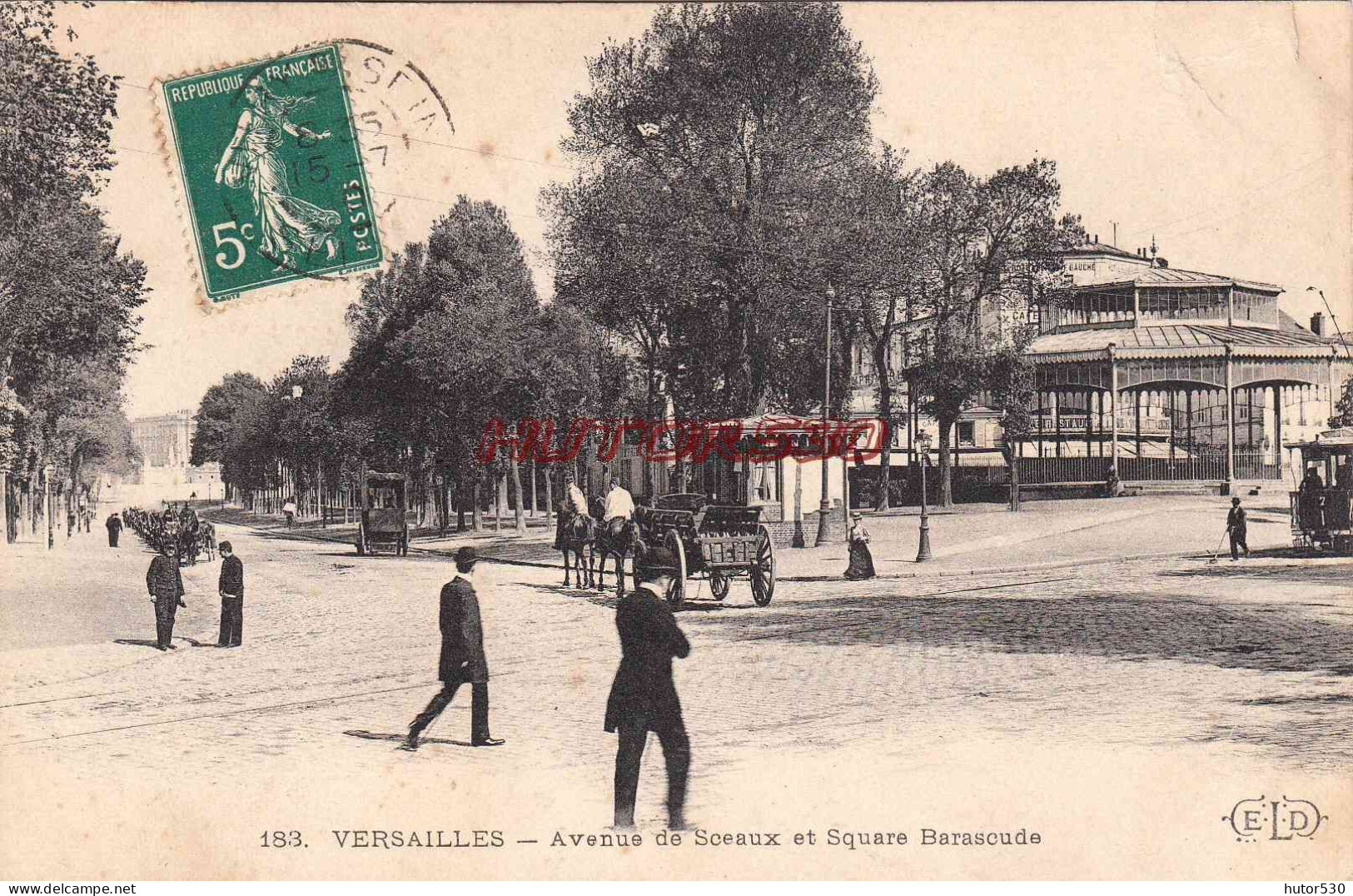 CPA VERSAILLES - AVENUE DE SCEAUX - CHARRETTE - Versailles