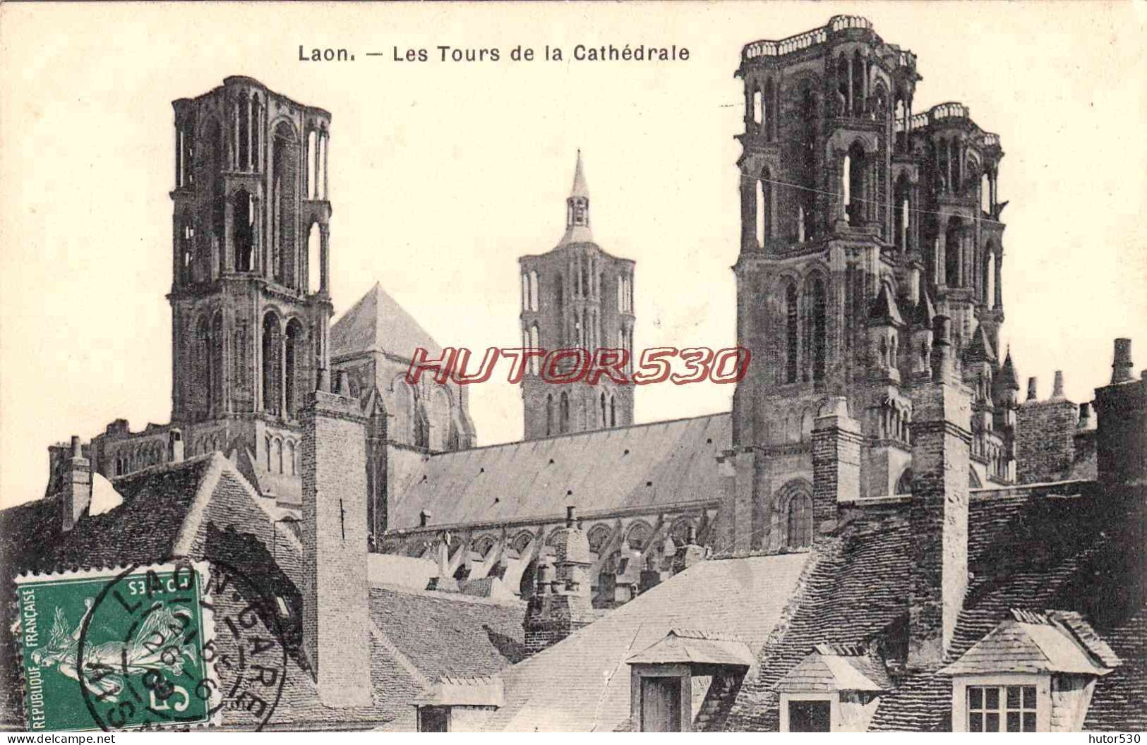 CPA LAON - LES TOURS DE LA CATHEDRALE - Laon