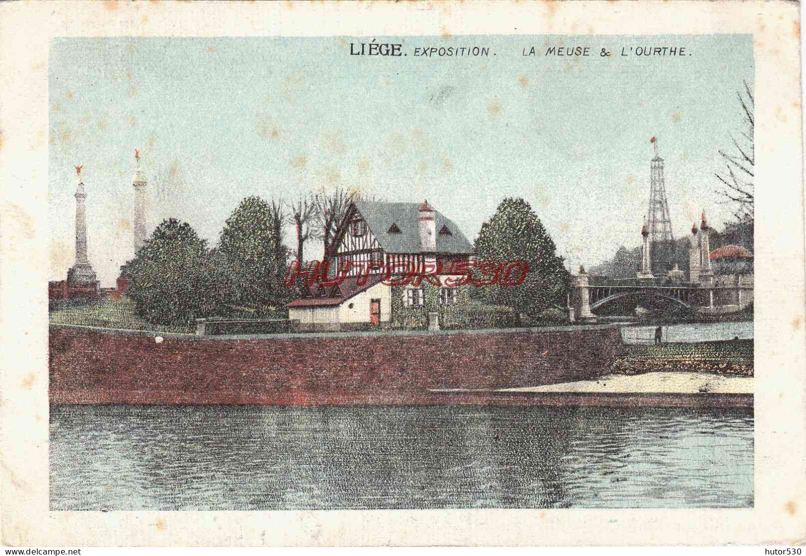 CPA LIEGE - EXPOSITION - LA MEUSE ET L'OURTHE - Liege