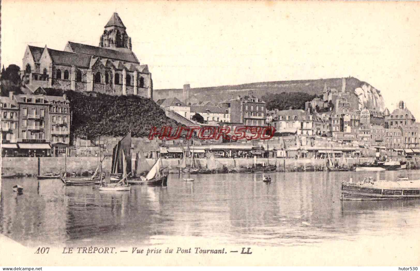 CPA LE TREPORT - VUE PRISE DU PONT TOURNANT - Le Treport