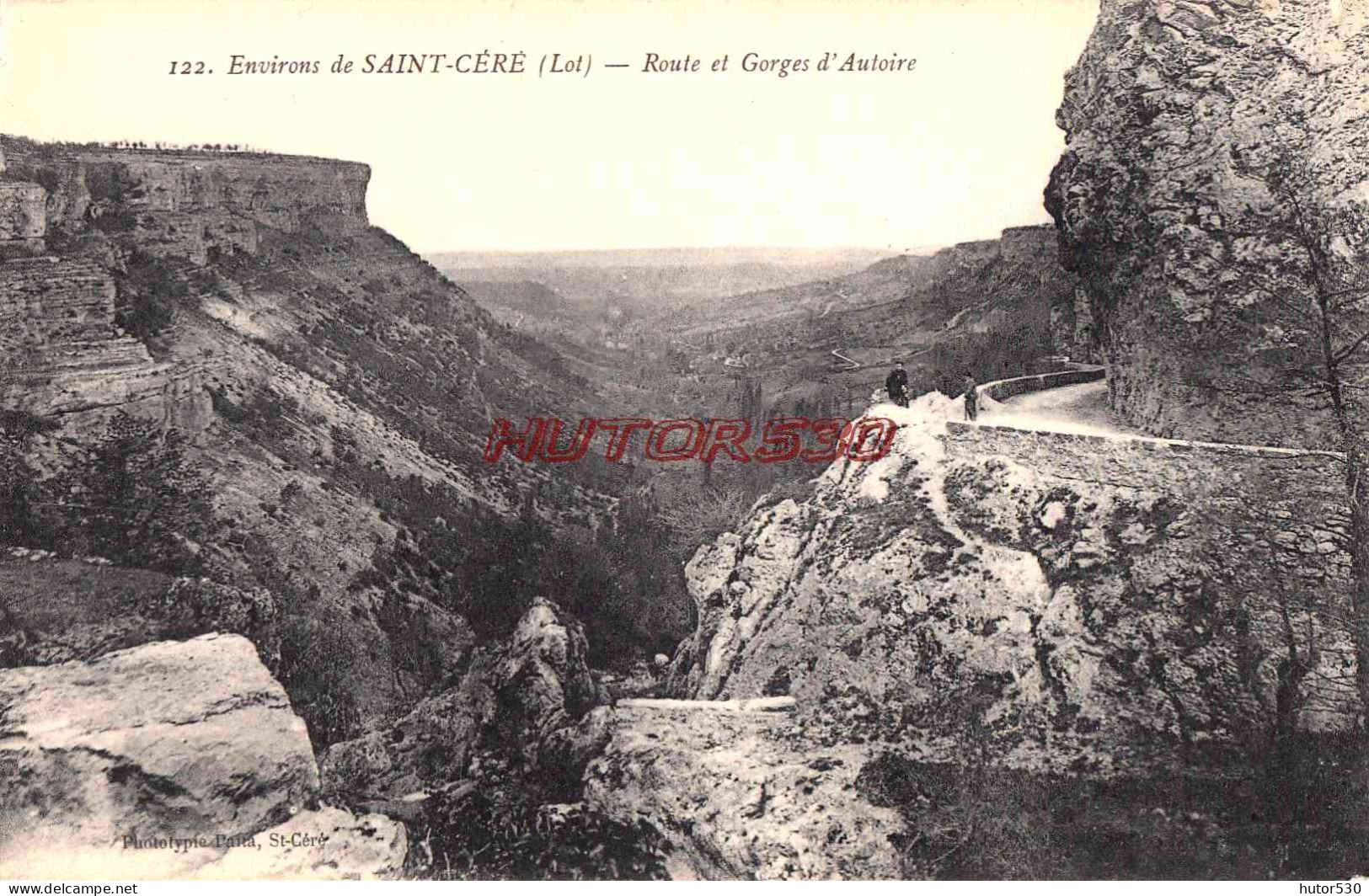 CPA SAINT CERE - LOT - ROUTE ET GORGES D'AUTOIRE - Sonstige & Ohne Zuordnung