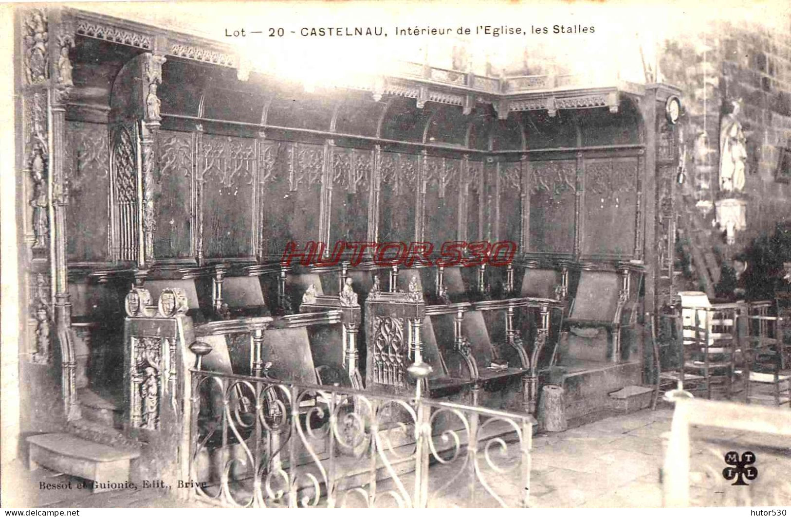 CPA CASTELNAU - LOT - INTERIEUR DE L'EGLISE - Autres & Non Classés