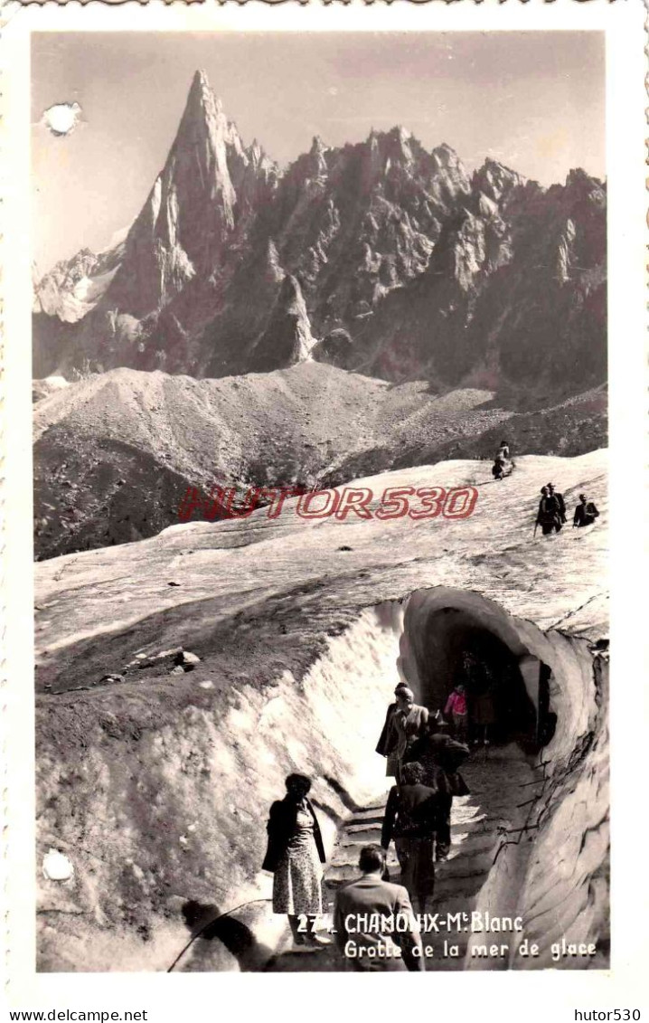 CPSM CHAMONIX - GROTTE DE LA MER DE GLACE - Chamonix-Mont-Blanc