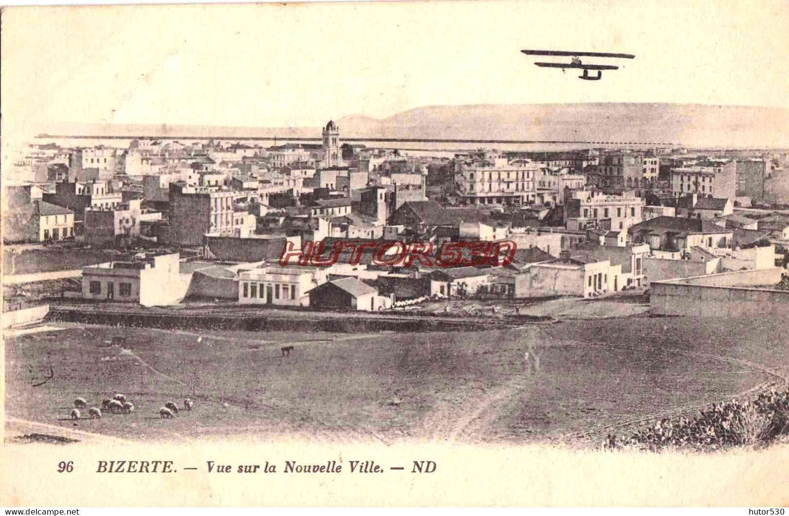 CPA BIZERTE - LA NOUVELLE VILLE - AVION - Tunisia