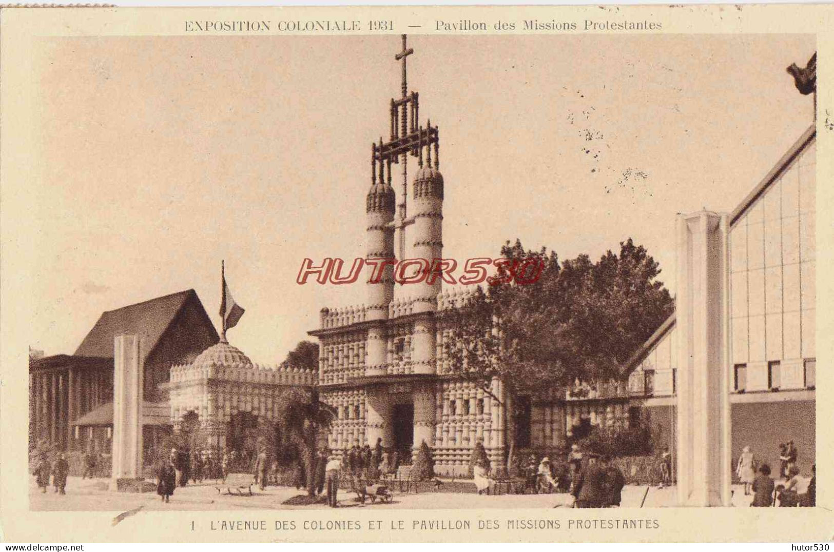 CPA PARIS - EXPOSITION COLONIALE 1931 - PAVILLON DES MISSIONS PROTESTANTES - Exhibitions
