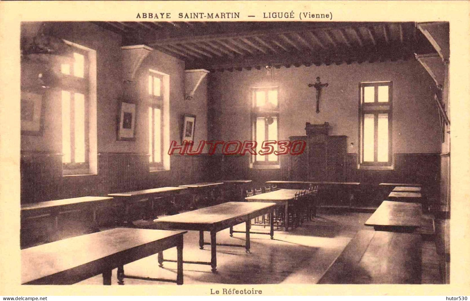 CPA LIGUGE - VIENNE - ABBAYE SAINT MARTIN - Otros & Sin Clasificación