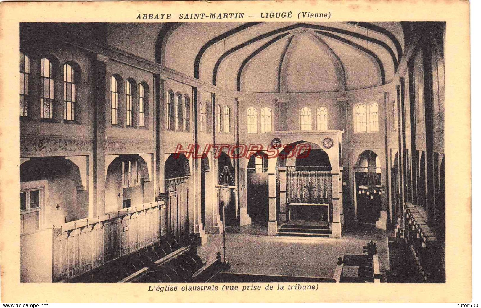 CPA LIGUGE - VIENNE - ABBAYE SAINT MARTIN - Otros & Sin Clasificación