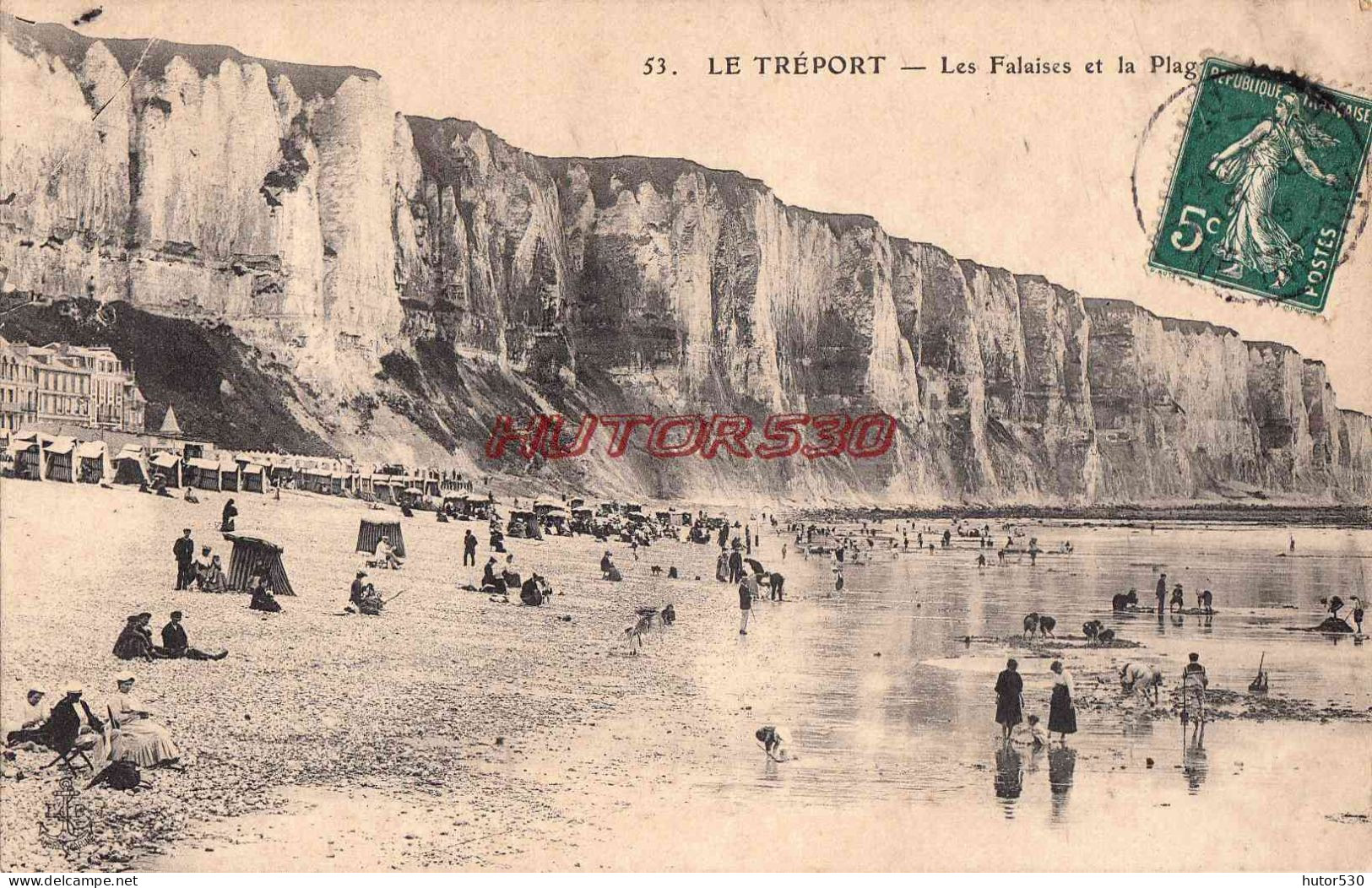 CPA LE TREPORT - LES FALAISES VERS PUYS - Le Treport