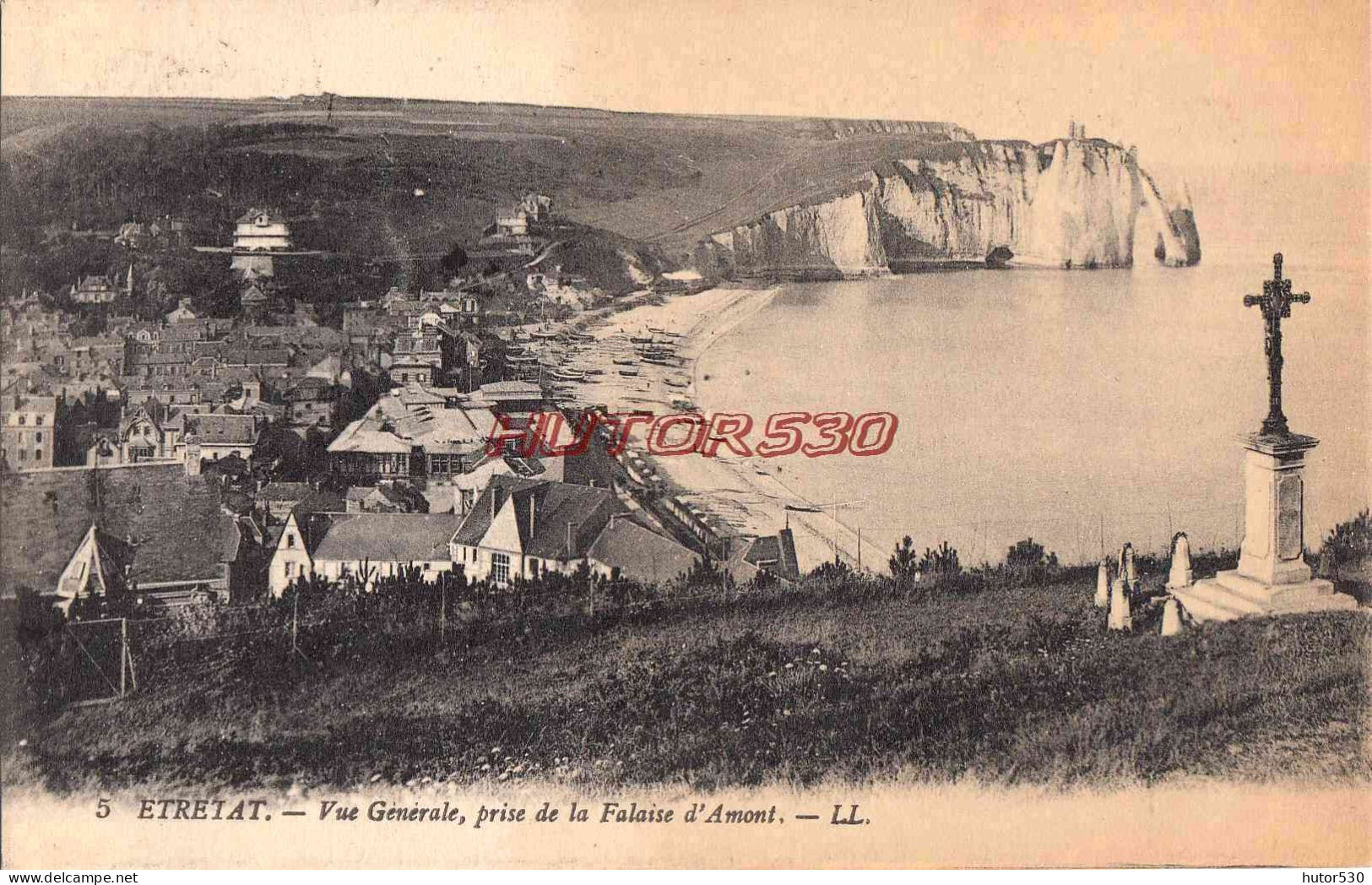 CPA ETRETAT - VUE GENERALE - Etretat