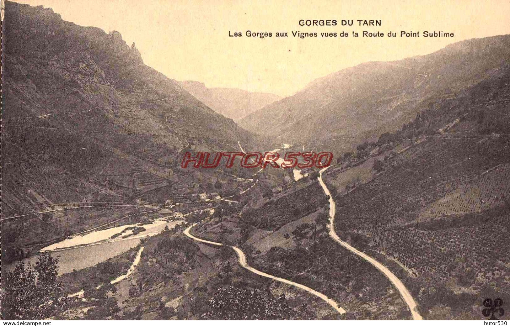 CPA GORGES DU TARN - VUE DE LA ROUTE DU POINT SUBLIME - Gorges Du Tarn