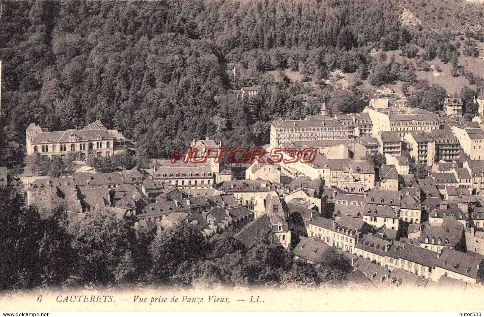 CPA CAUTERETS - VUE PRISE DE PAUZE VIEUX - Otros & Sin Clasificación