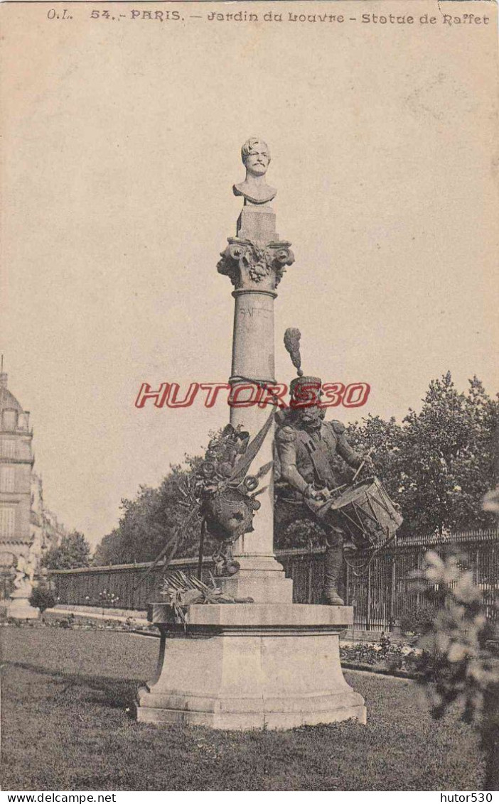 CPA PARIS - JARDIN DU LOUVRE - STATUE DE RAFFET - Other Monuments