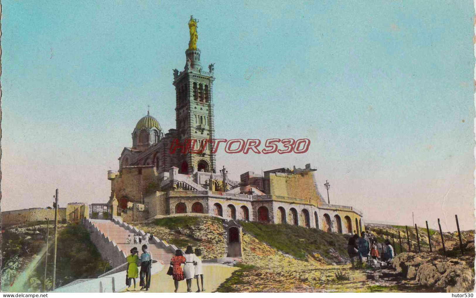 CPSM MARSEILLE - NOTRE DAME DE LA GARDE - Notre-Dame De La Garde, Funicular Y Virgen