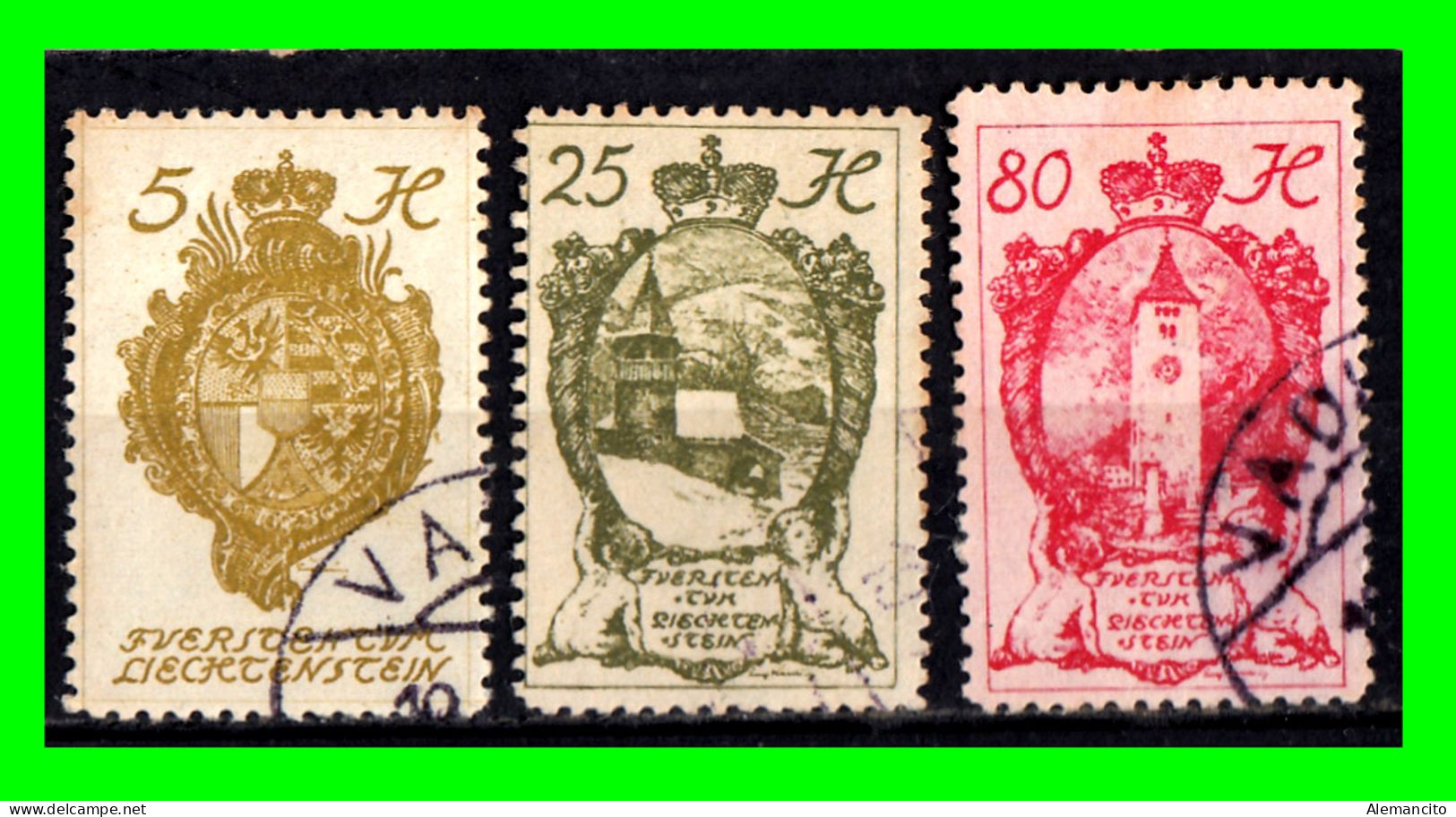 LIECHTENSTEIN ( EUROPA )  SELLOS AÑO 1912 TEMATICA ESCUDOS - Neufs