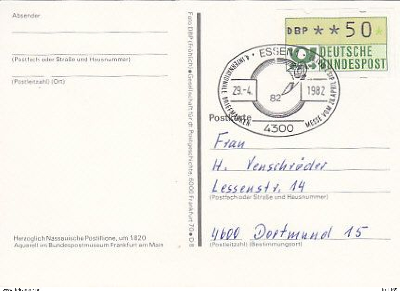 AK 216112 POST - PTT-Museum - Herzoglich Nassauische Postillione Um 1820 - Correos & Carteros