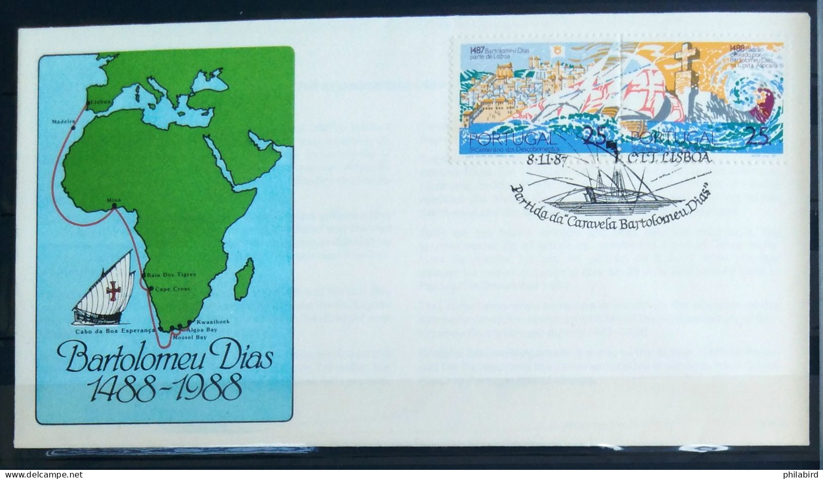 PORTUGAL                       N° 1705/1706                          1° JOUR                  08/11/1987 - FDC