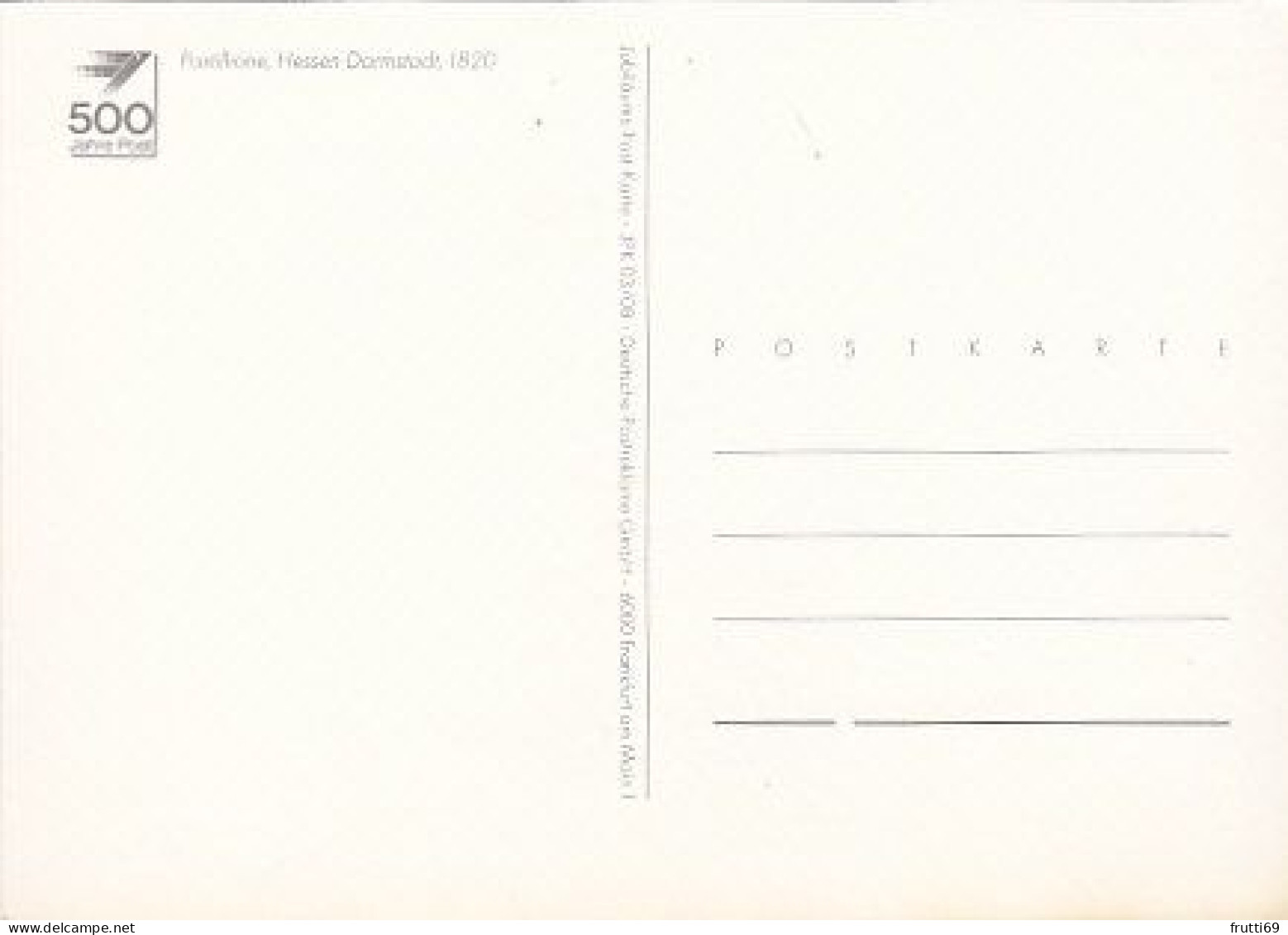 AK 216113 POST - Postillione - Hessen-Darmstadt 1820 - Postal Services