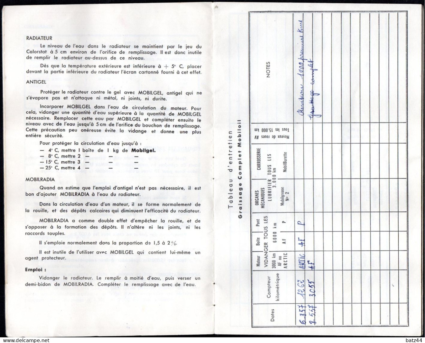 1957 Livret D'entretien PEUGEOT 203 403 Tirez Parti De Votre Compteur...Les Pages écrites / Utilisées Sont Scannées - KFZ