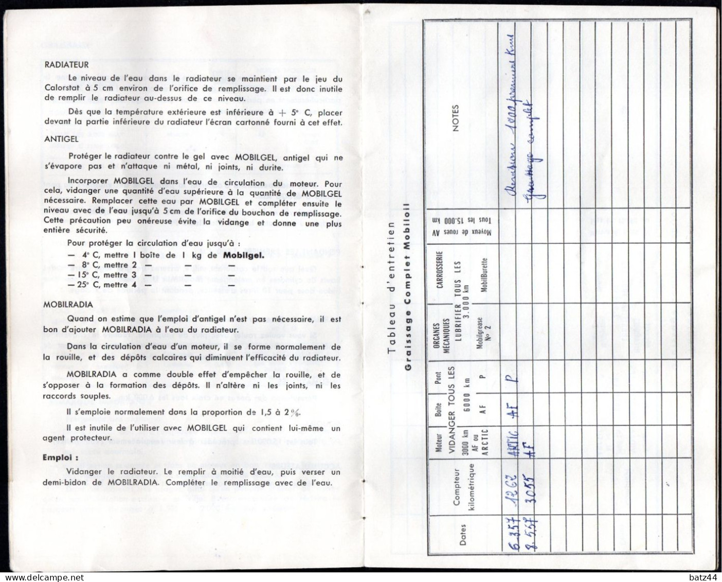 1957 Livret D'entretien PEUGEOT 203 403 Tirez Parti De Votre Compteur...Les Pages écrites / Utilisées Sont Scannées - Auto's