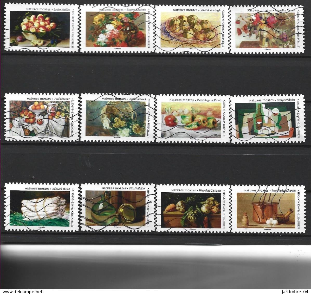 2023 FRANCE Adhésif 2332-43 Oblitérés, Tableaux, Natures Mortes, Série Complète - Used Stamps