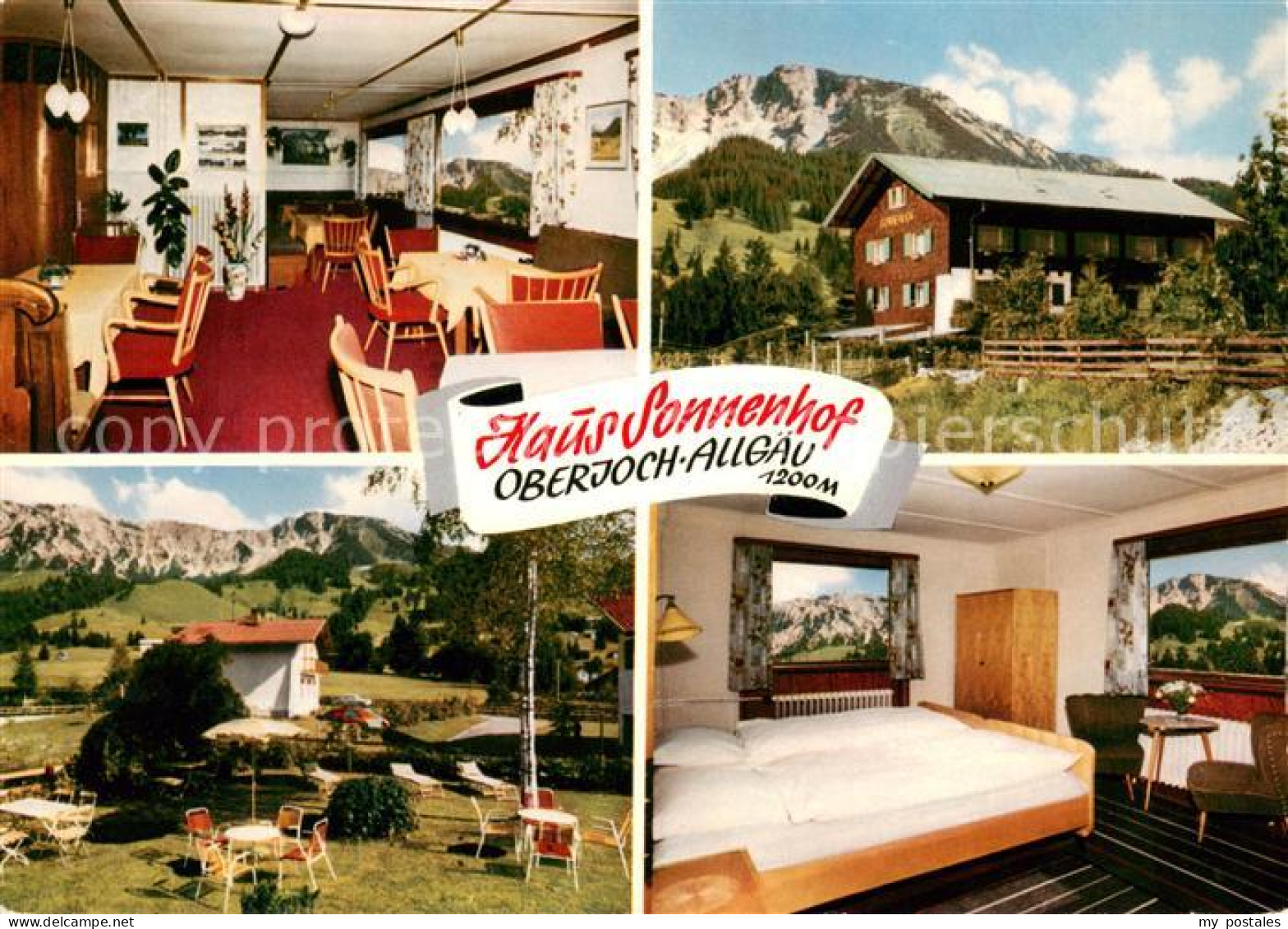 73646402 Oberjoch Haus Sonnenhof Gaststube Gartenterrasse Zimmer Oberjoch - Hindelang