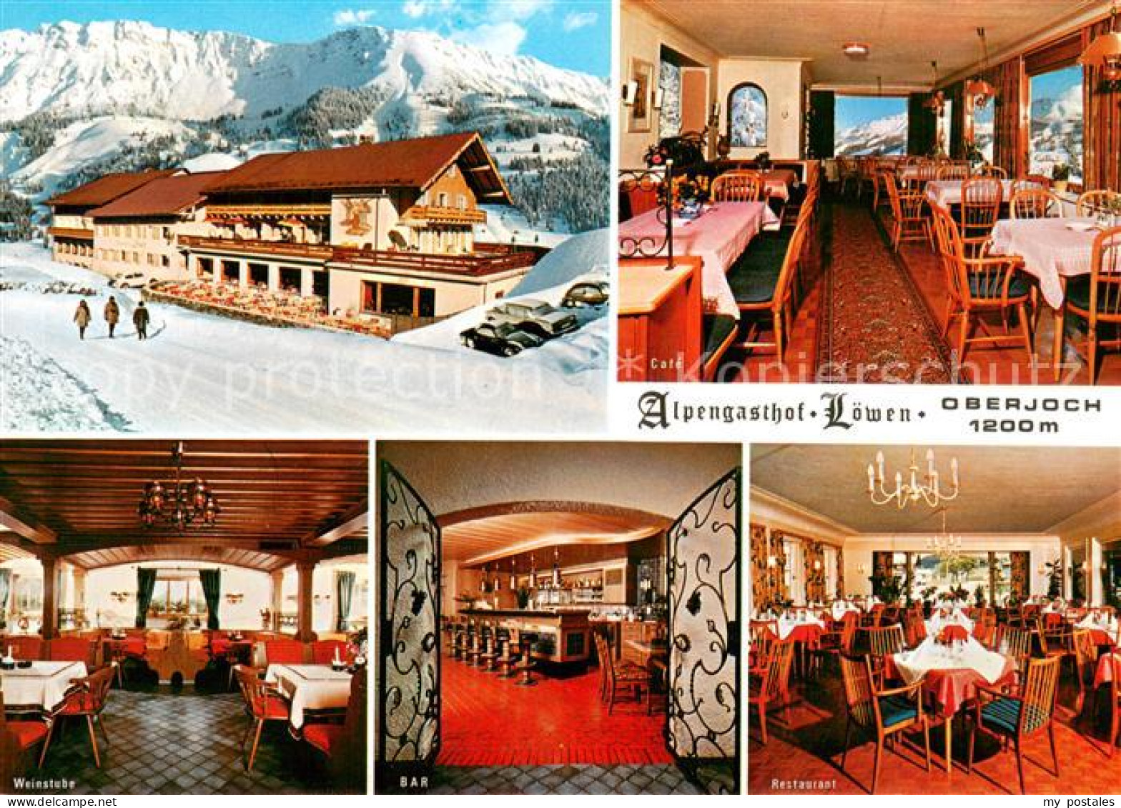 73646401 Oberjoch Alpengasthof Loewen Cafe Weinstube Bar Restaurant Oberjoch - Hindelang