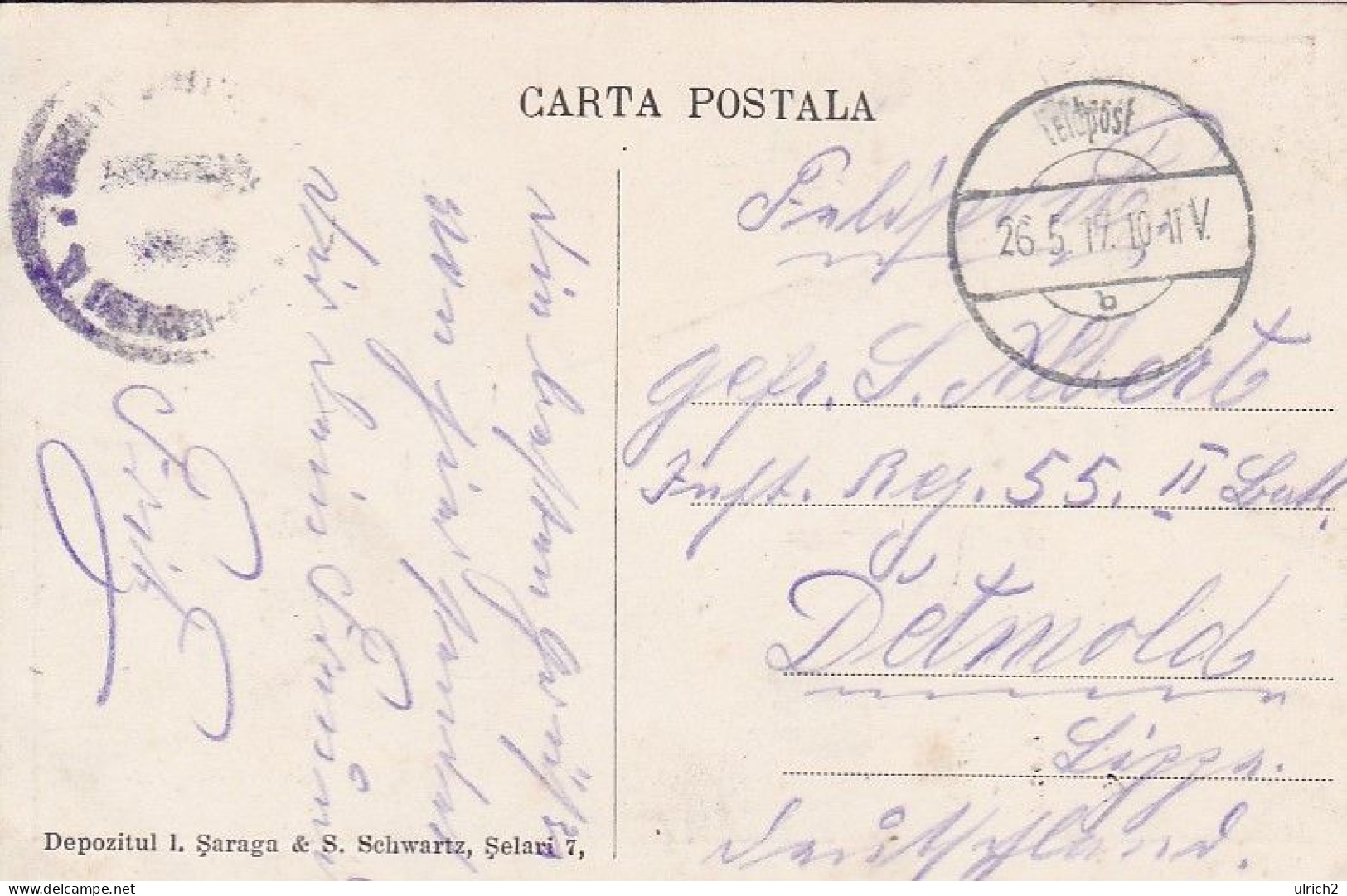 AK Focșani - Str. Unirii - Feldpost 1917   (69084) - Roemenië