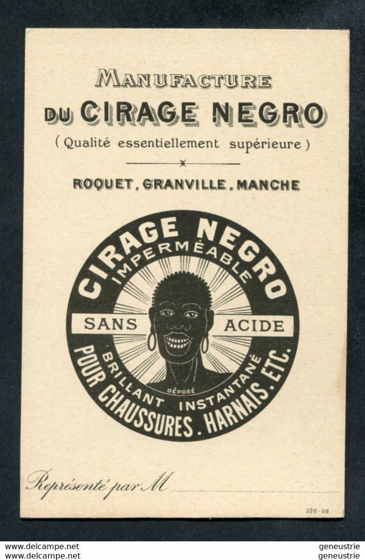 CPA Non Postable - Début XXe "Louis Roquet à Granville - Manufacture Du Cirage Négro" Manche Normandie - Granville