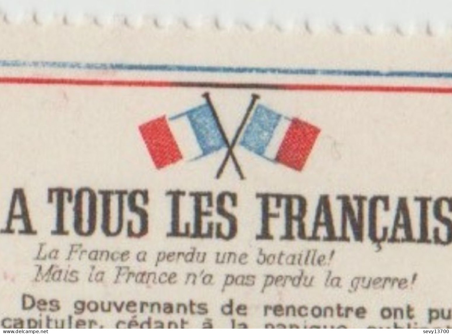 France 1964 2 Timbres Appel Du 18 JUIN N°1408e Neuf - Bande Rouge Du Drapeau Décalée Dans Le Timbre De Gauche - Unused Stamps