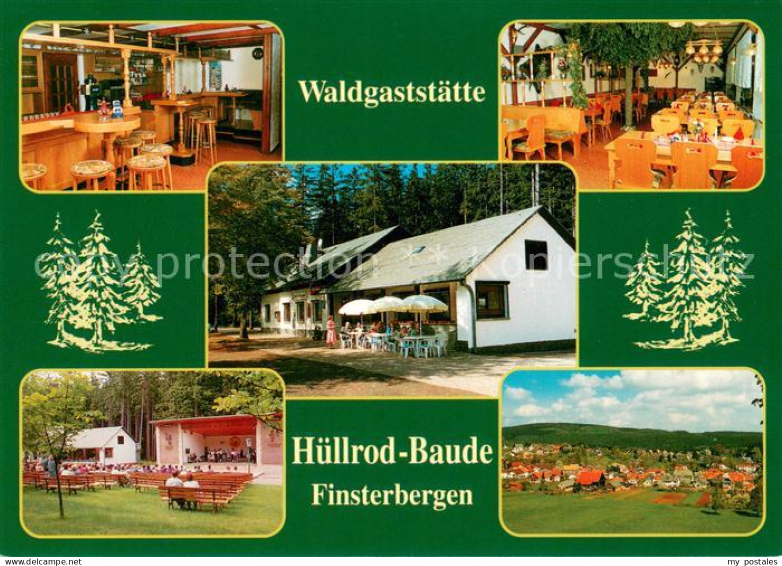 73646370 Finsterbergen Waldgaststaette Huellrod Baude Gaststube Terrasse Bar Kon - Sonstige & Ohne Zuordnung