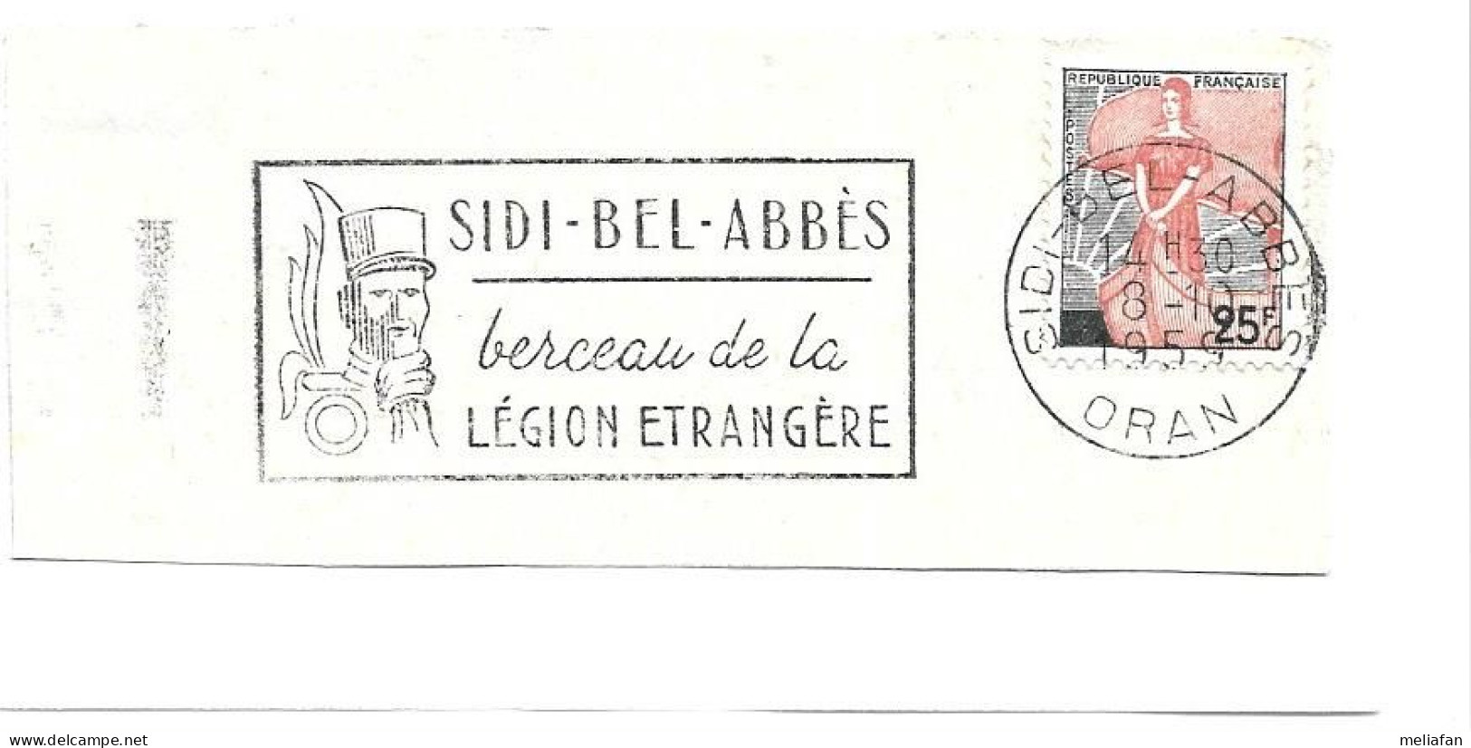 KB901 - FLAMME SIDI BEL ABBES BERCEAU DE LA LEGION ETRANGERE ALGERIE - Sonstige & Ohne Zuordnung