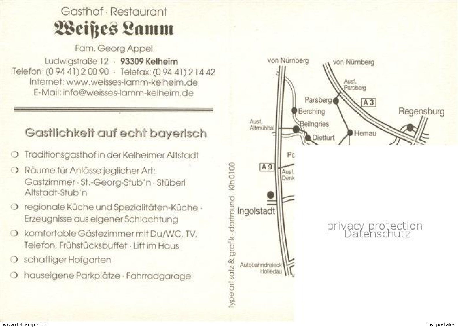 73646205 Kelheim Befreiungshalle Donaudurchbruch Gasthof Weisses Lamm St Georg S - Kelheim