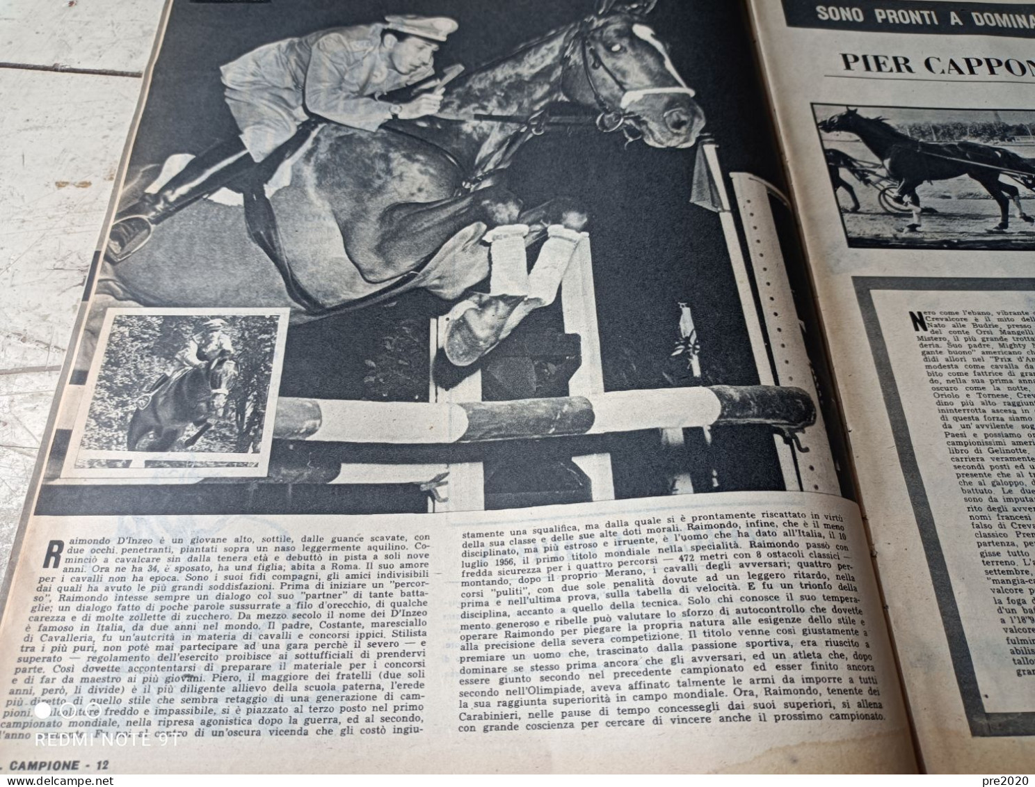 IL CAMPIONE 1958 RAIMONDO D’INZEO EQUITAZIONE CASTELLARO DE’ GIORGI ELVIS PRESLEY JULIETTE GRECO - Other & Unclassified