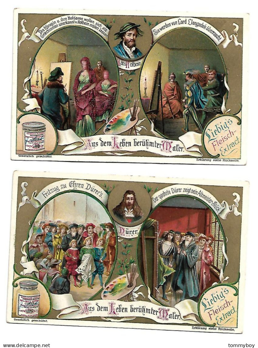 S 771 , Liebig 6 Cards,  Aus Dem Leben Beruehmter Maler (German) (ref B21) - Liebig