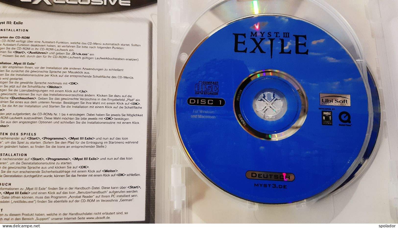 Myst III EXILE-4 Disc-(Like NEW)-Ubi Soft Myst 3-PC/MAC CD ROM-Game-2002 - PC-Games