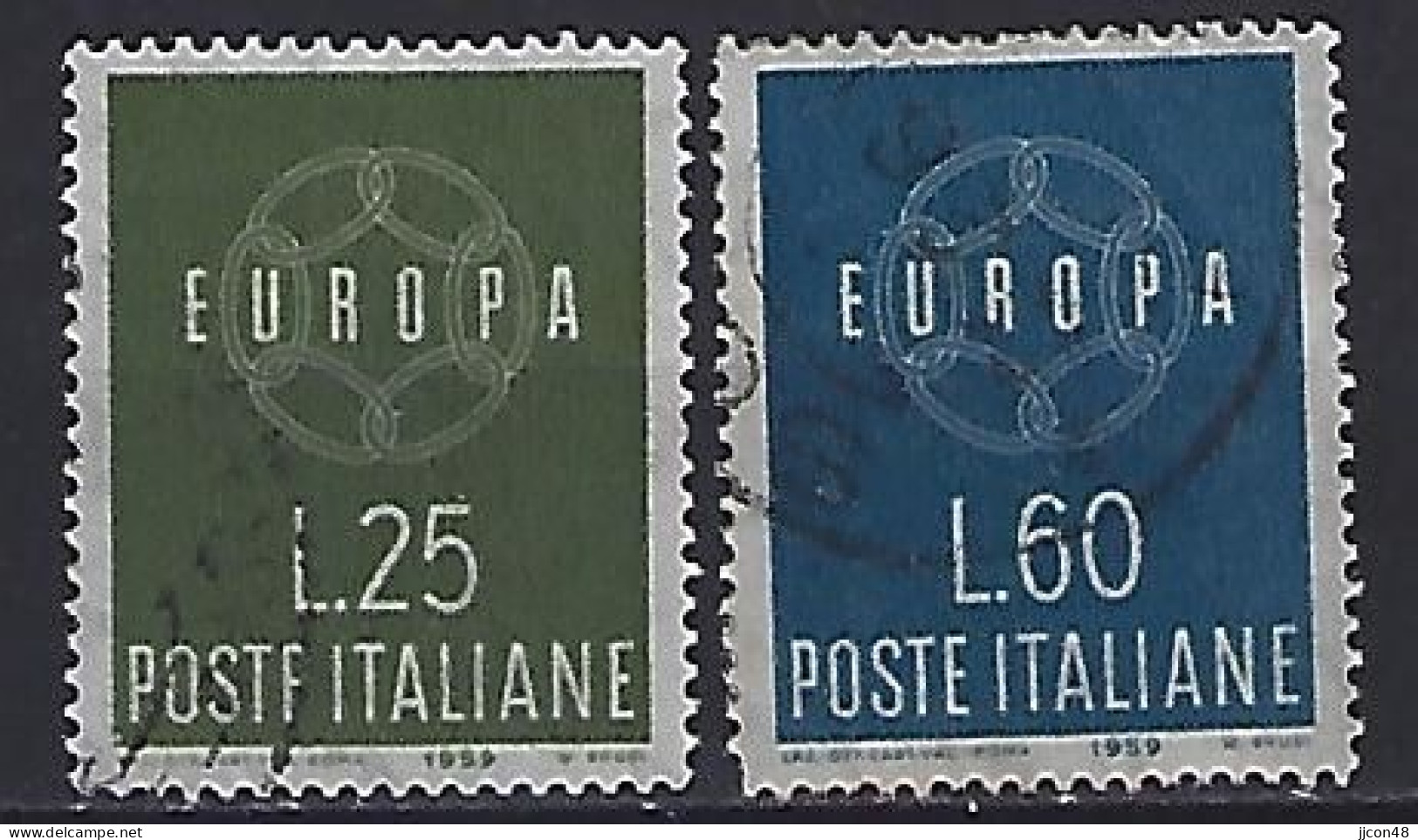 Italy 1959  Europa (o) Mi.1055-1056 - 1946-60: Used