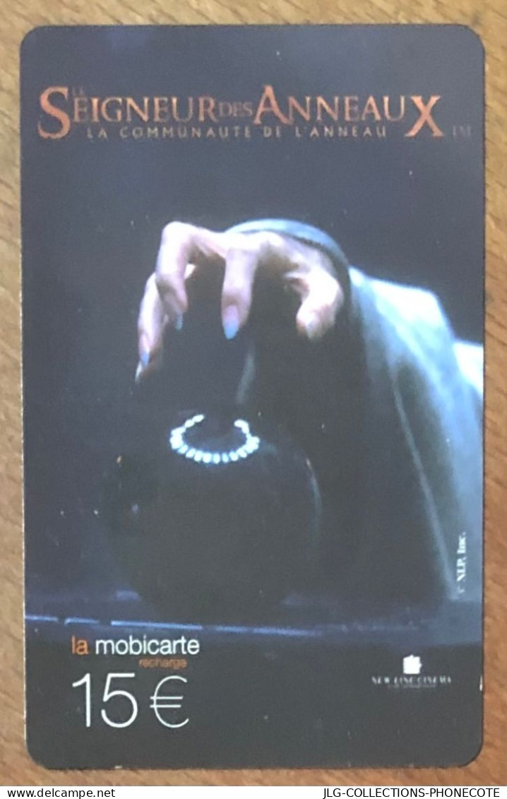 MOBICARTE ORANGE SEIGNEUR DES ANNEAUX SPÉCIMEN MBC MOBI GSM SCHEDA PHONE CARD CALLING CARD CARTE TELECARTE - Mobicartes (recharges)
