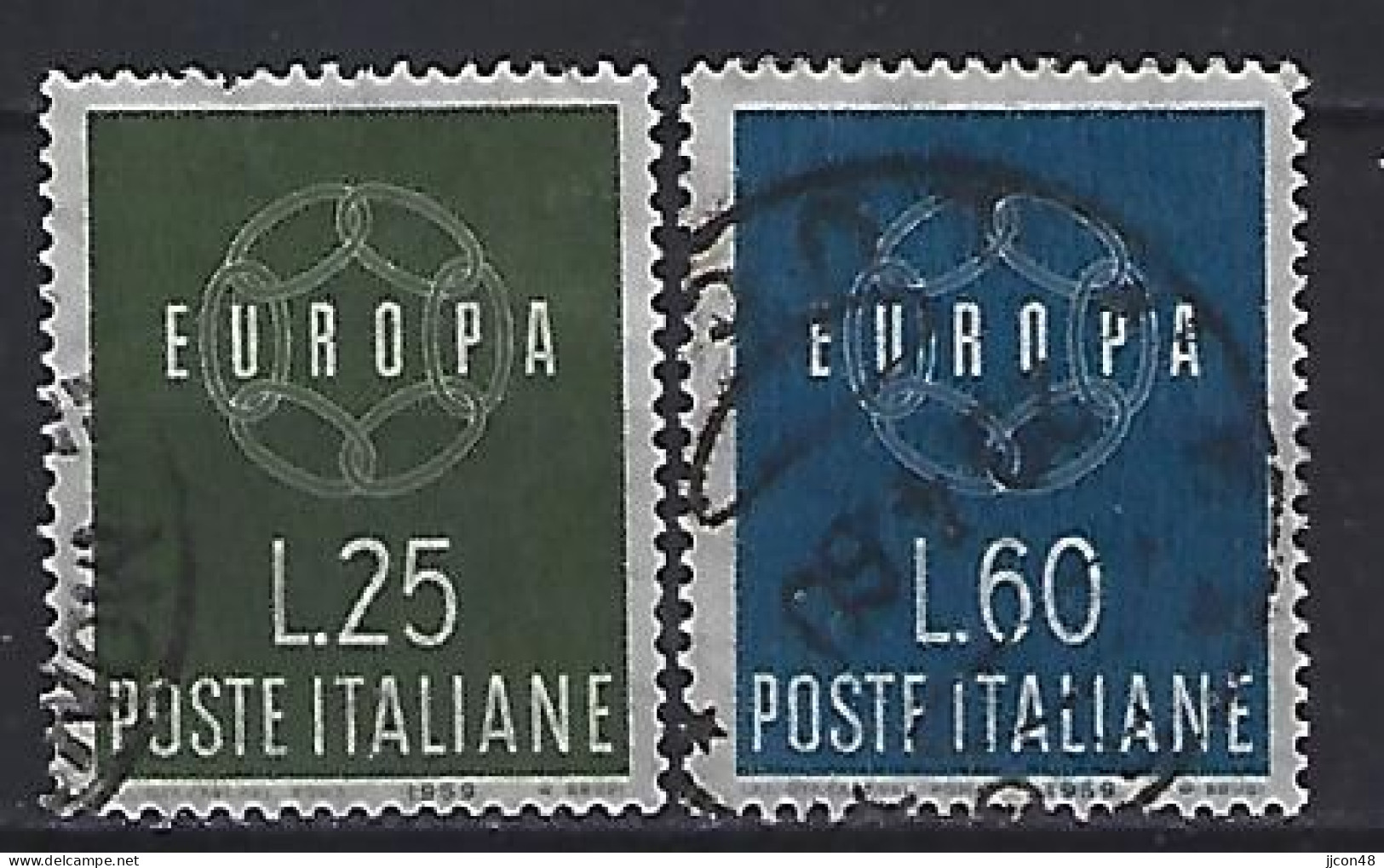 Italy 1959  Europa (o) Mi.1055-1056 - 1946-60: Afgestempeld