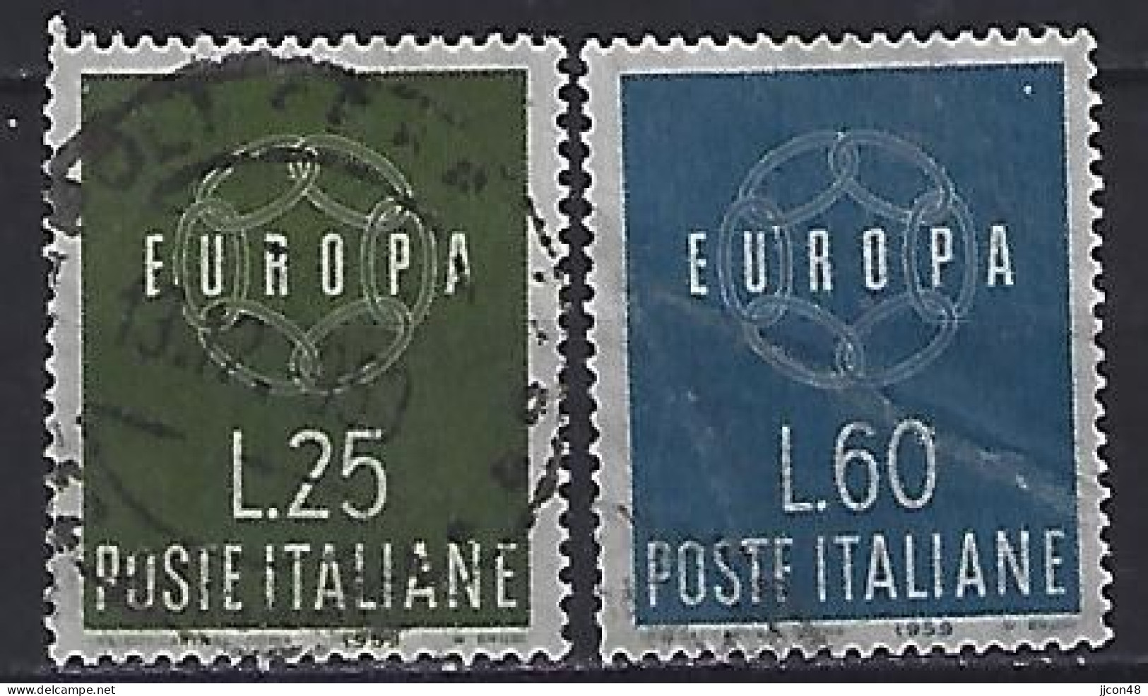 Italy 1959  Europa (o) Mi.1055-1056 - 1946-60: Used