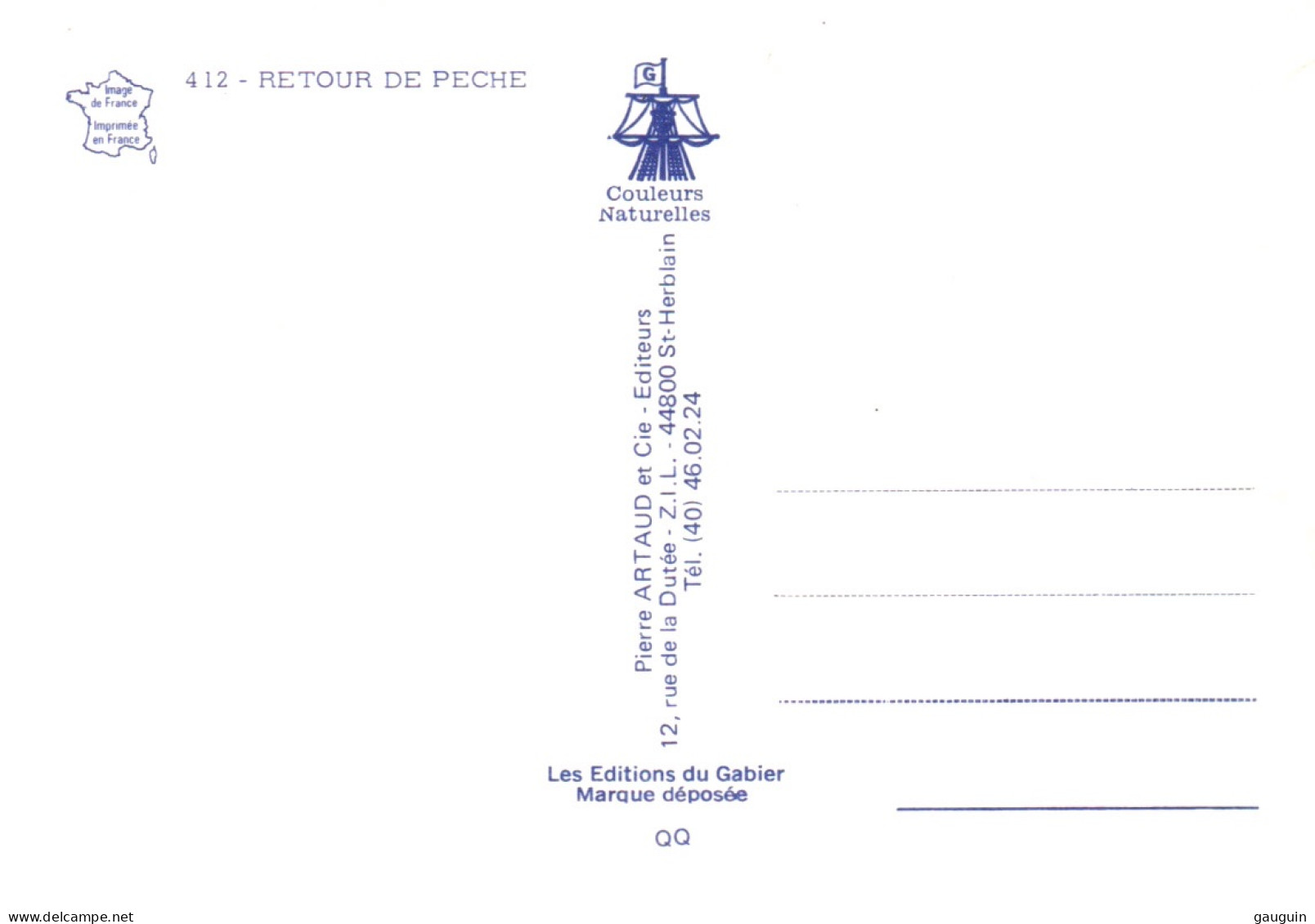 CPM - RETOUR De PÊCHE (Scène Pêcheurs De Crabes) - Edition Artaud - Pesca