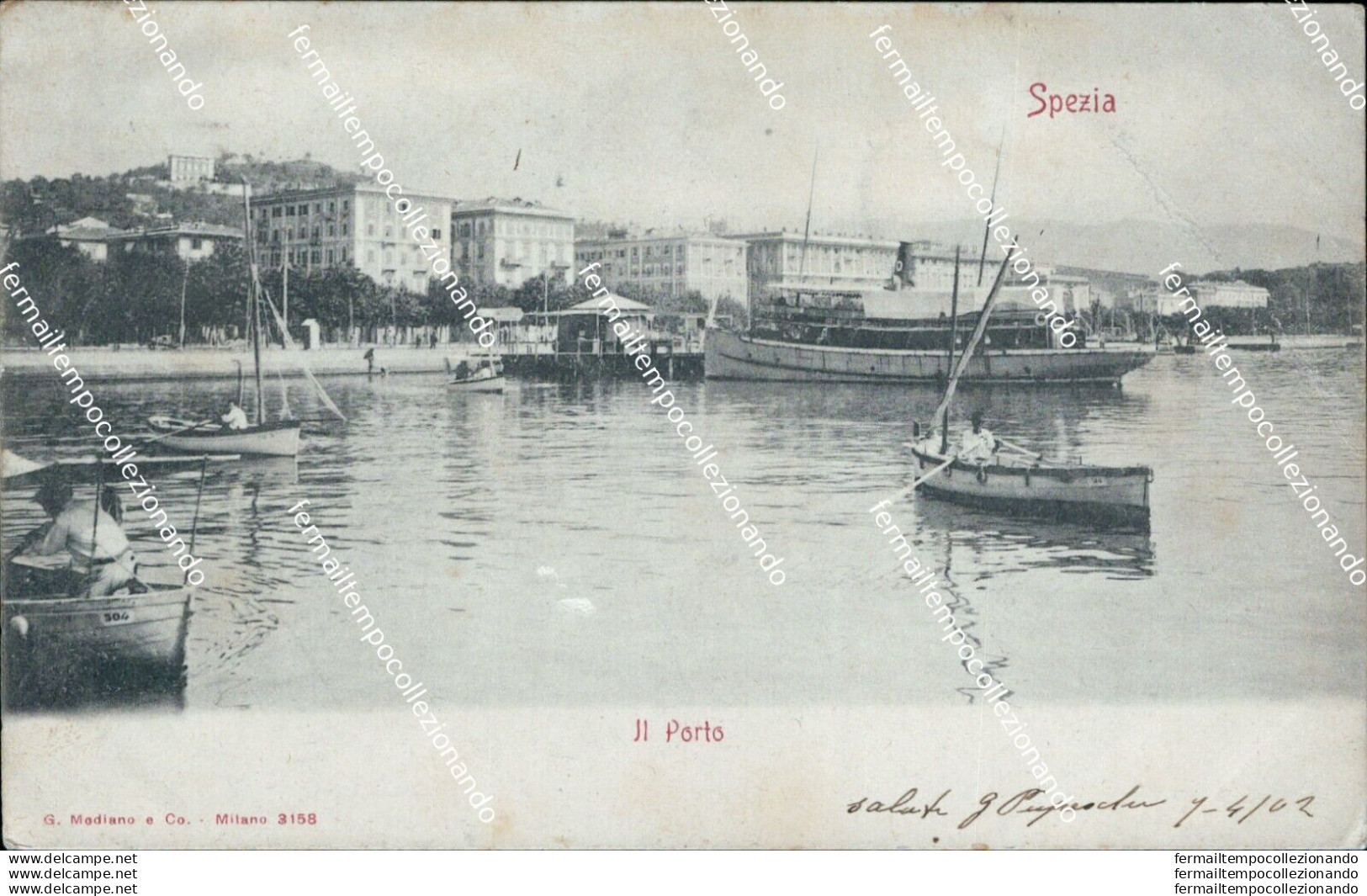 Bs239 Cartolina Spezia  Citta' Il Porto 1902  Provincia Di Spezia Liguria - La Spezia