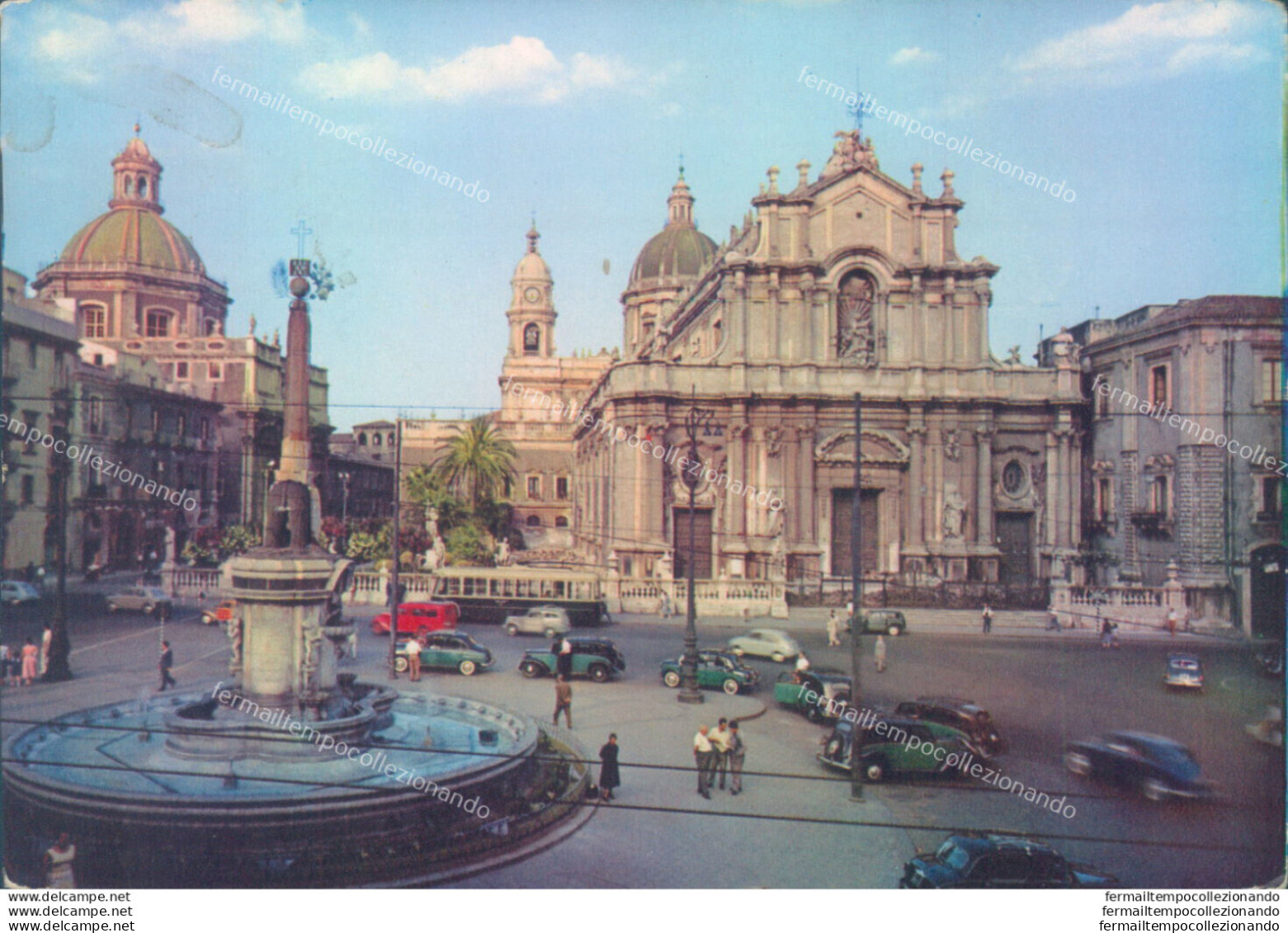 Ab288 Cartolina Catania Citta' Piazza Duomo - Catania