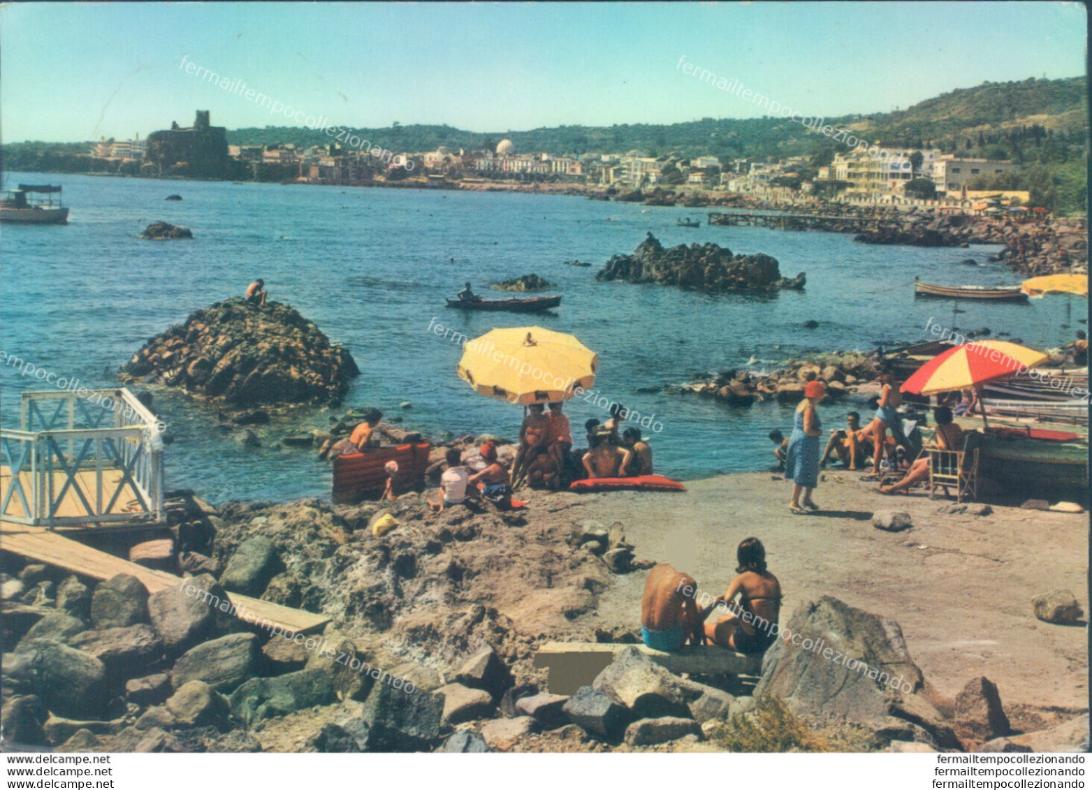 Ac633 Cartolina Aci Castello Panorama Provincia Di Catania - Catania