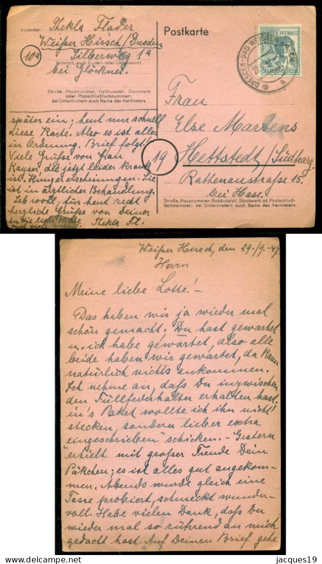 Deutsche Post Alliierte Besetzung 3 Poststücke 1947-1948 - Otros & Sin Clasificación