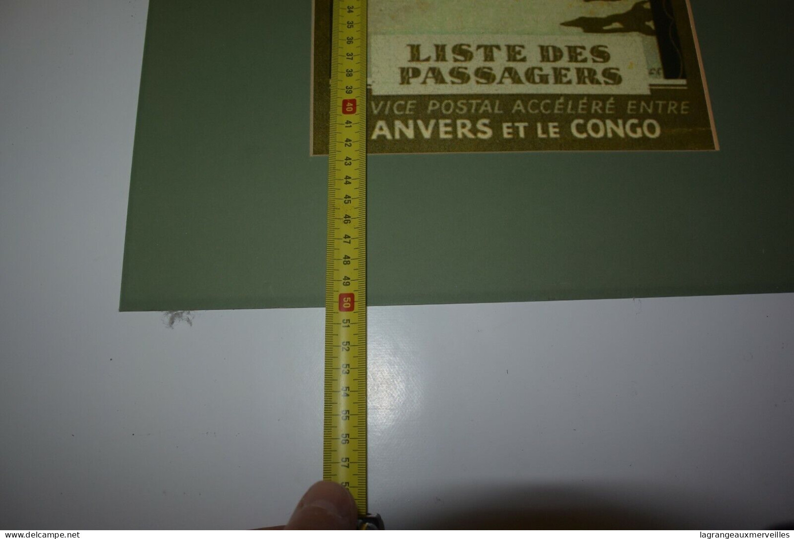 E1 Ancienne Affiche - Photo - Liste Des Passagers Bateau Congo Anvers - Posters