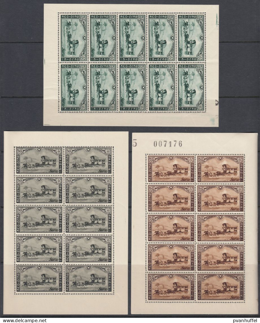 België F407/409 ** In Velletjes - CAT 175 Euro - Unused Stamps