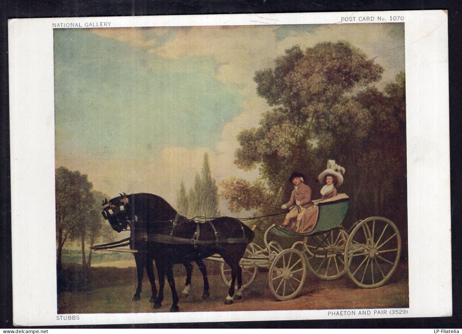 Postcard - London - Horses - Stubbs Painting - Phaeton And Pair - Horses