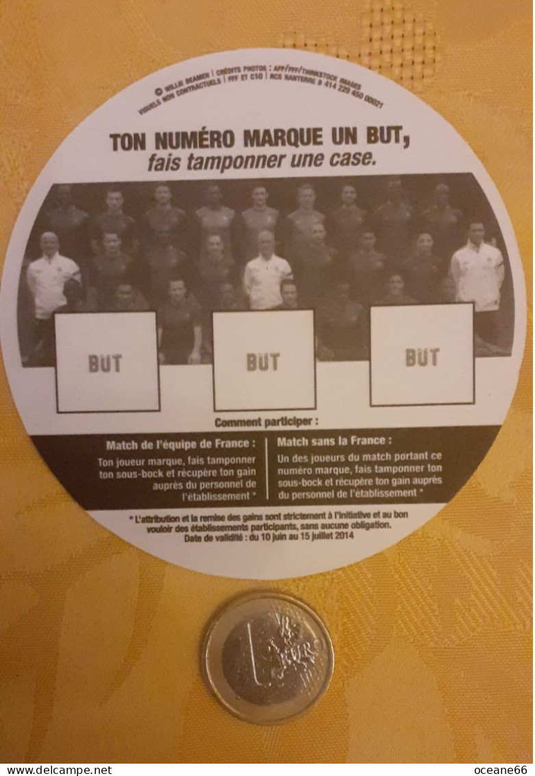 Il Marque Tu Gagnes 3 Patrice Evra Equipe De France 2014 - Beer Mats