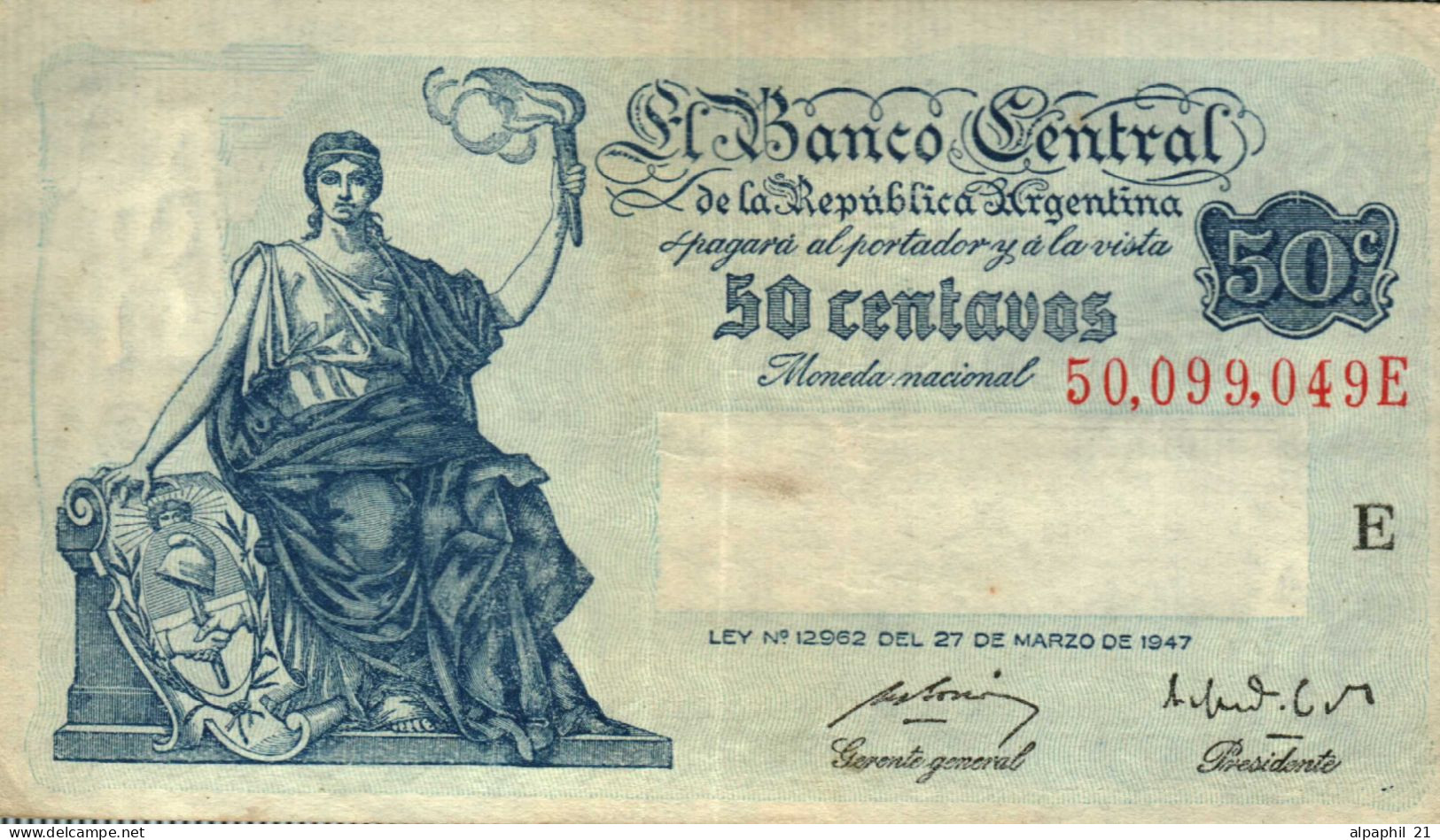 Argentina, 50 Centavos, EXC - Argentina