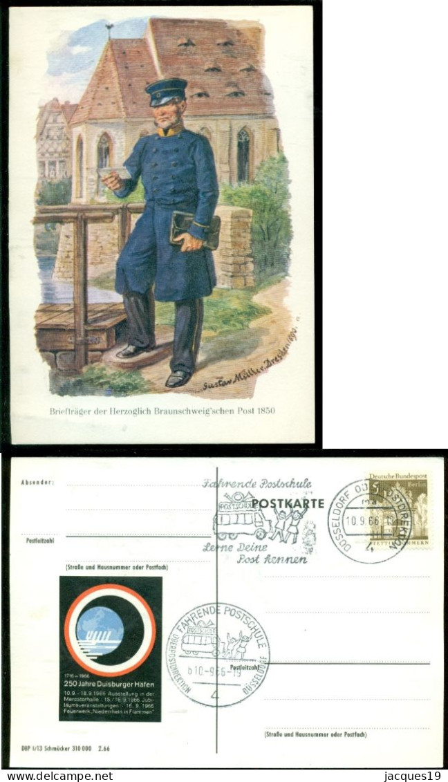 Deutsche Bundespost 15 Postkarte Briefträger, Postilione Und Postmeister 1966-1967 - Other & Unclassified